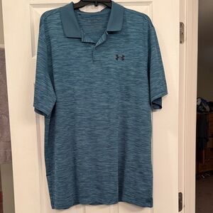 EUC Under Armour Men's Teal Polo Shirt - XL